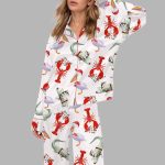 Cajun Louisiana Christmas Silky Satin Pajama Set