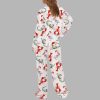 Cajun Louisiana Christmas Silky Satin Pajama Set