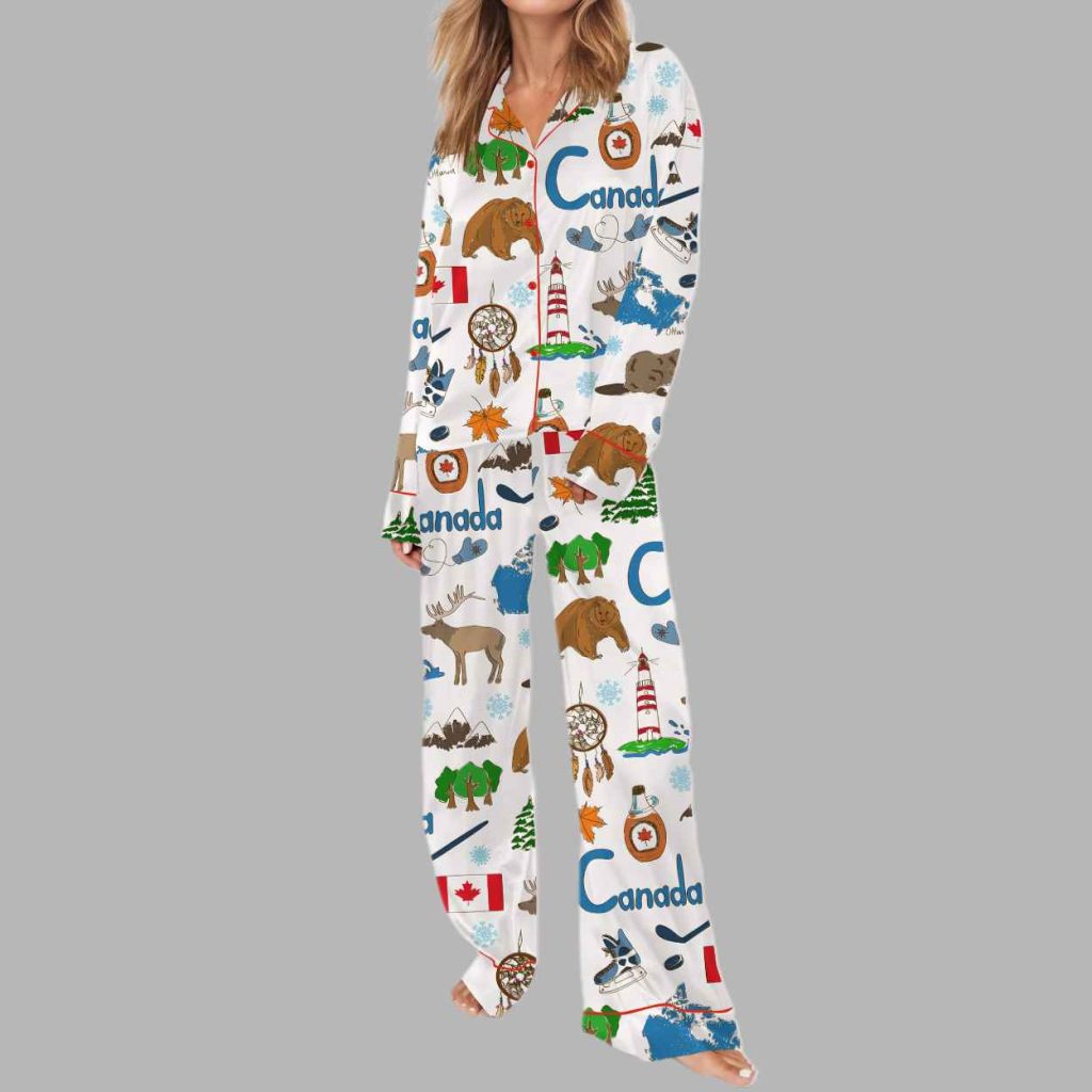 Canada Silky Satin Pajama Set 4