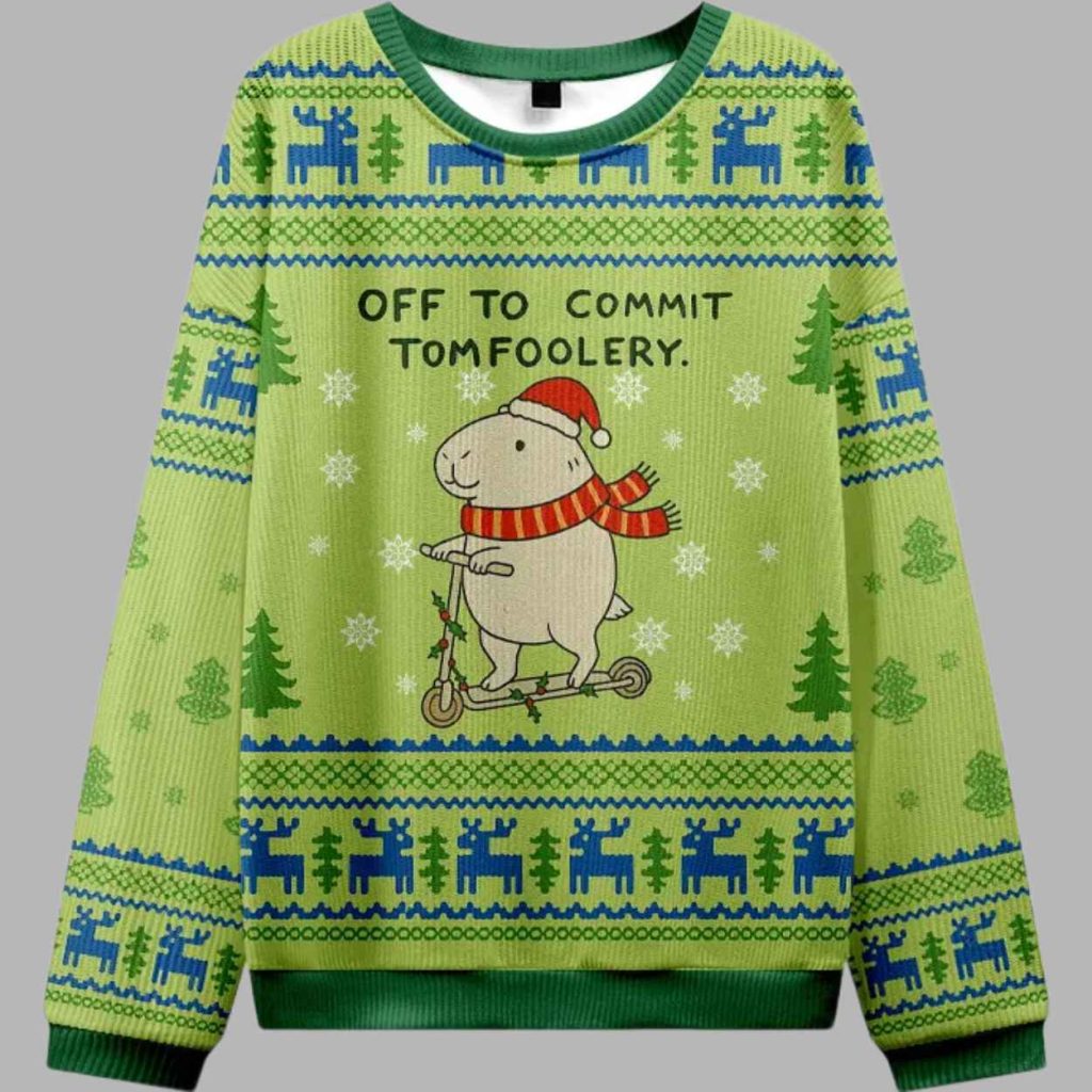 Capybara Is Ready To Do Something Bad Christmas Ugly Sweater 2