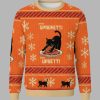 Cat Eating Spaghetti Funny Christmas Ugly Sweater 1