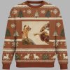 Cat God Creation Of Adam Meme Christmas Ugly Sweater 4 Cat God Creation Of Adam Meme Christmas Ugly Sweater 1