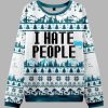 Cat Hate People Funny Christmas Ugly Sweater 1