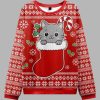 Cat In The Sock Christmas Ugly Sweater 3