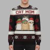 Cat Mom Cat Dad Christmas Ugly Sweater 2