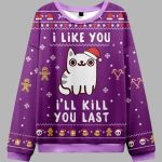 Cats And Humans Have A Love-hate Relationship Christmas Ugly Sweater