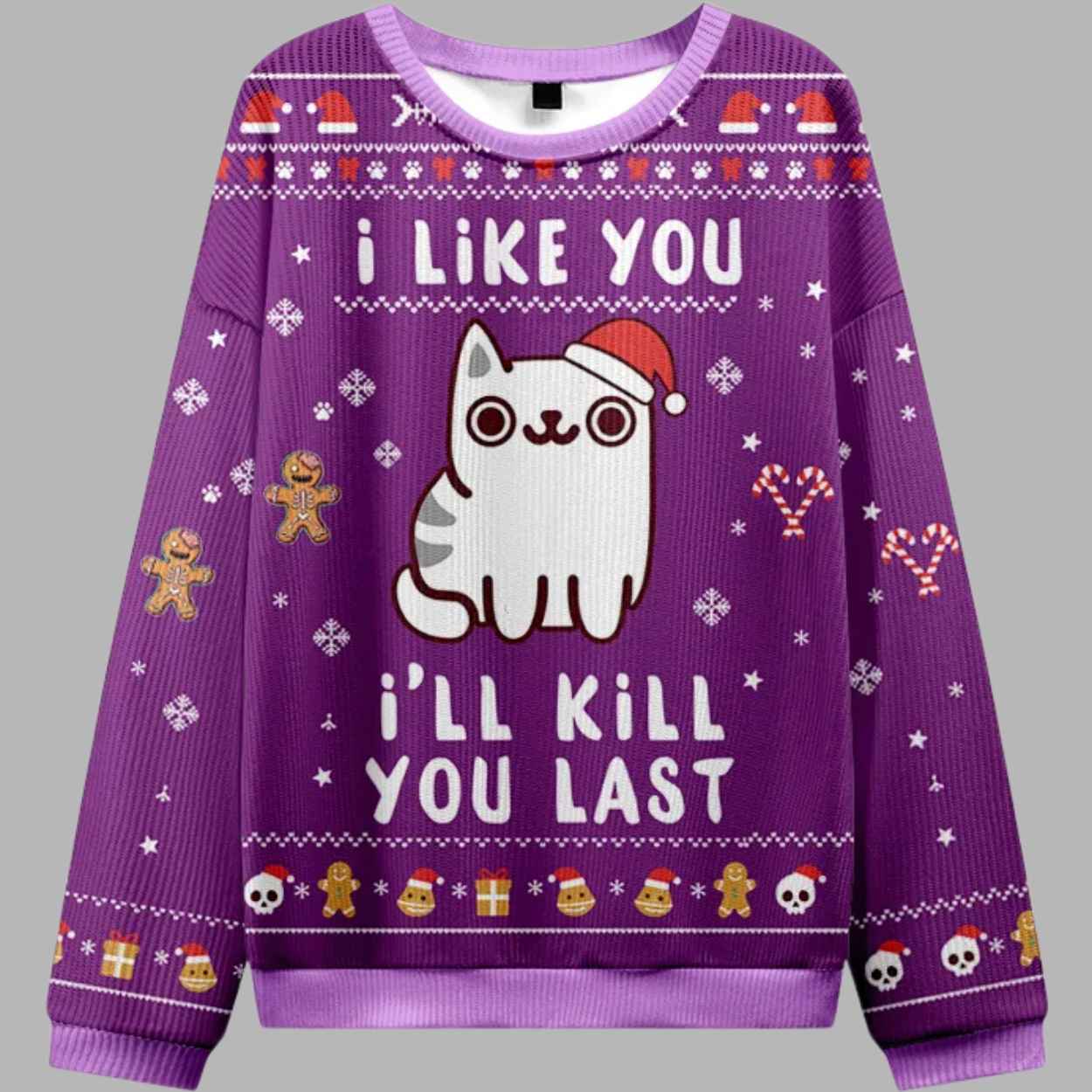 Cats And Humans Have A Love-hate Relationship Christmas Ugly Sweater 2 Cats And Humans Have A Love hate Relationship Christmas Ugly Sweater 2