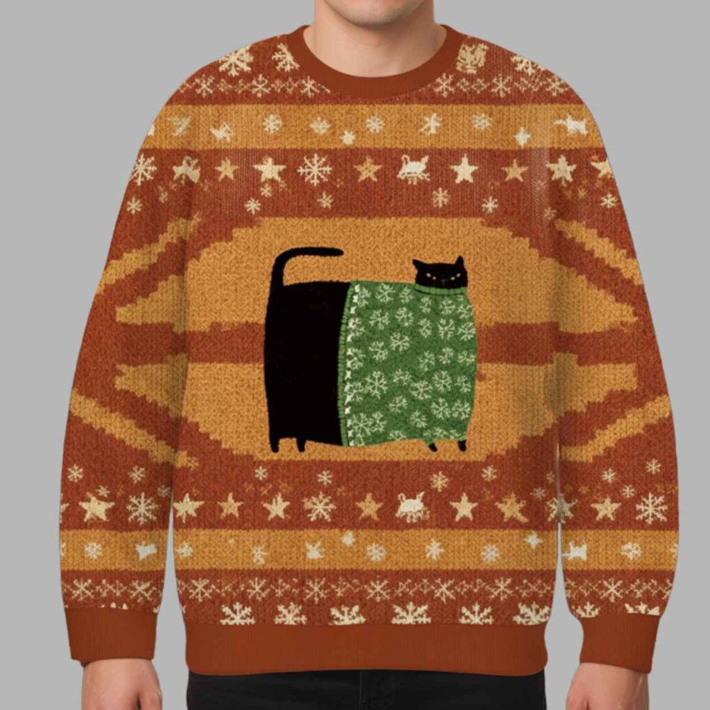 Chonky Cat Christmas Ugly Sweater 2