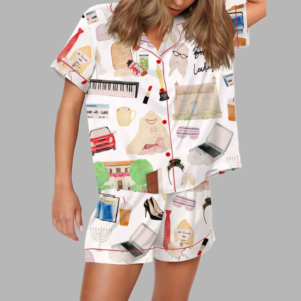 Christmas Holiday Movie Silky Satin Pajama Set 4