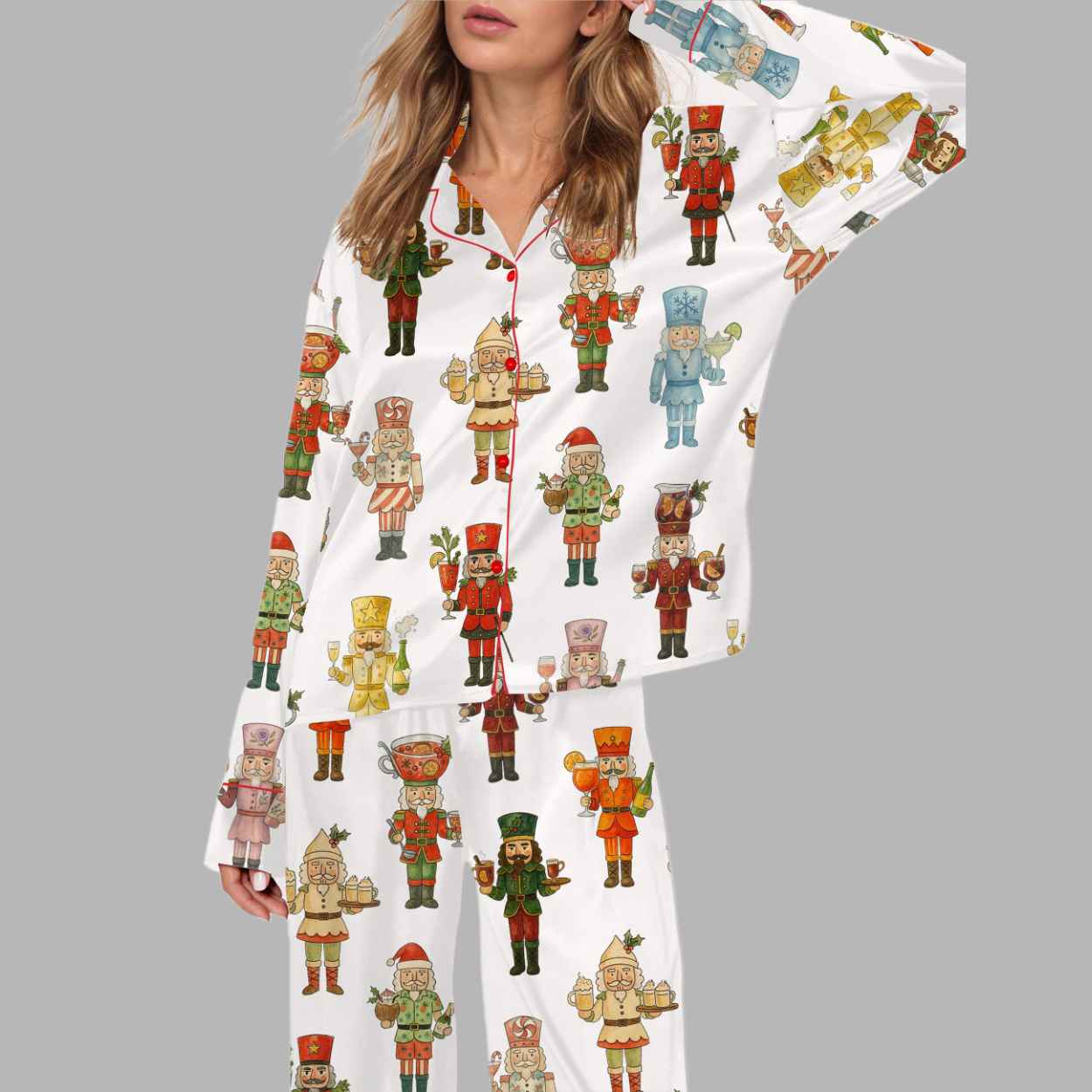Christmas Holiday Nutcracker Silky Satin Pajama Set 1 Christmas Holiday Nutcracker Silky Satin Pajama Set 1
