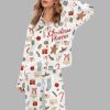 Christmas Planner Silky Satin Pajama Set 1