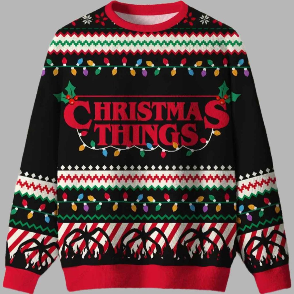 Christmas Thing Black Ugly Christmas Sweater 1