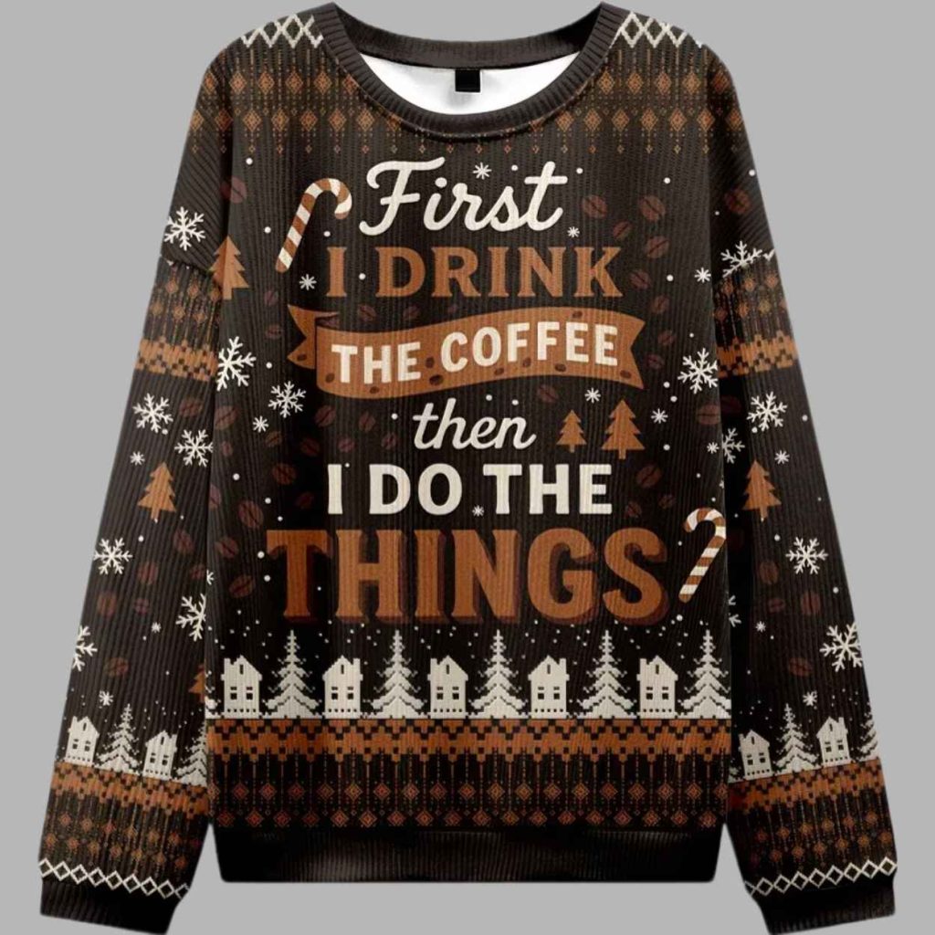 Coffee Funny Christmas Ugly Sweater 2