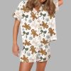 Coquette Gingerbread Men Silky Satin Pajama Set