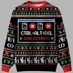 Ctrl Alt Del Christmas Ugly Christmas Sweater