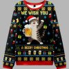 Cute Cat Drinking Beer Christmas Ugly Sweater 3 Cute Cat Drinking Beer Christmas Ugly Sweater 2