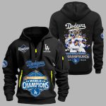 Dodgers Back To Back World Series 2025 Quarter Zip Hoodie