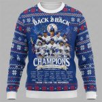 Dodgers Back to Back World Series Champions 2025 Ugly Sweater