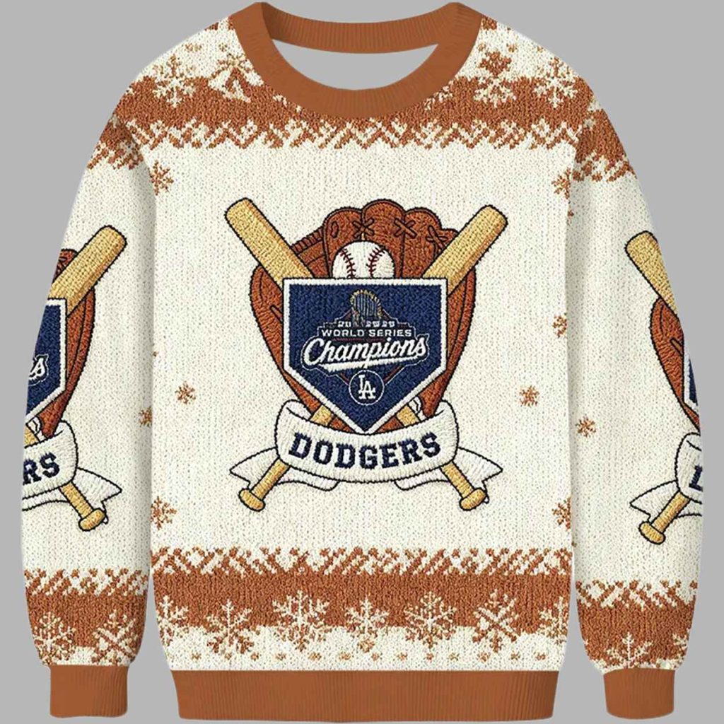 Dodgers LA Christmas Ugly Sweater 3