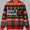 Dont Panic And Remember Your Towel Ugly Christmas Sweater 2