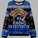 English Alphabet Funny Christmas Ugly Sweater