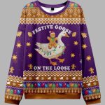 Festive Goose On The Loose Christmas Ugly Sweater