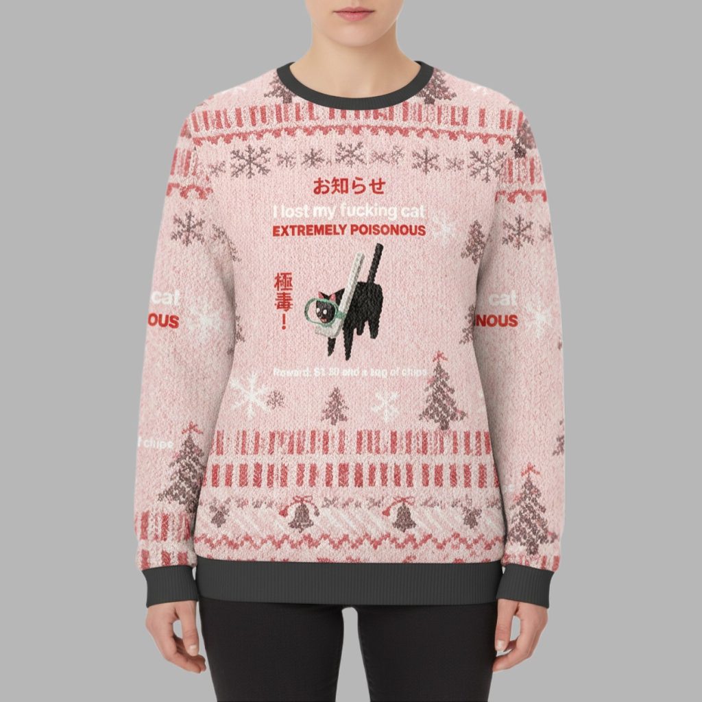 Find The Toxic Cat Ugly Christmas Sweater 2 Find The Toxic Cat Ugly Christmas Sweater 2