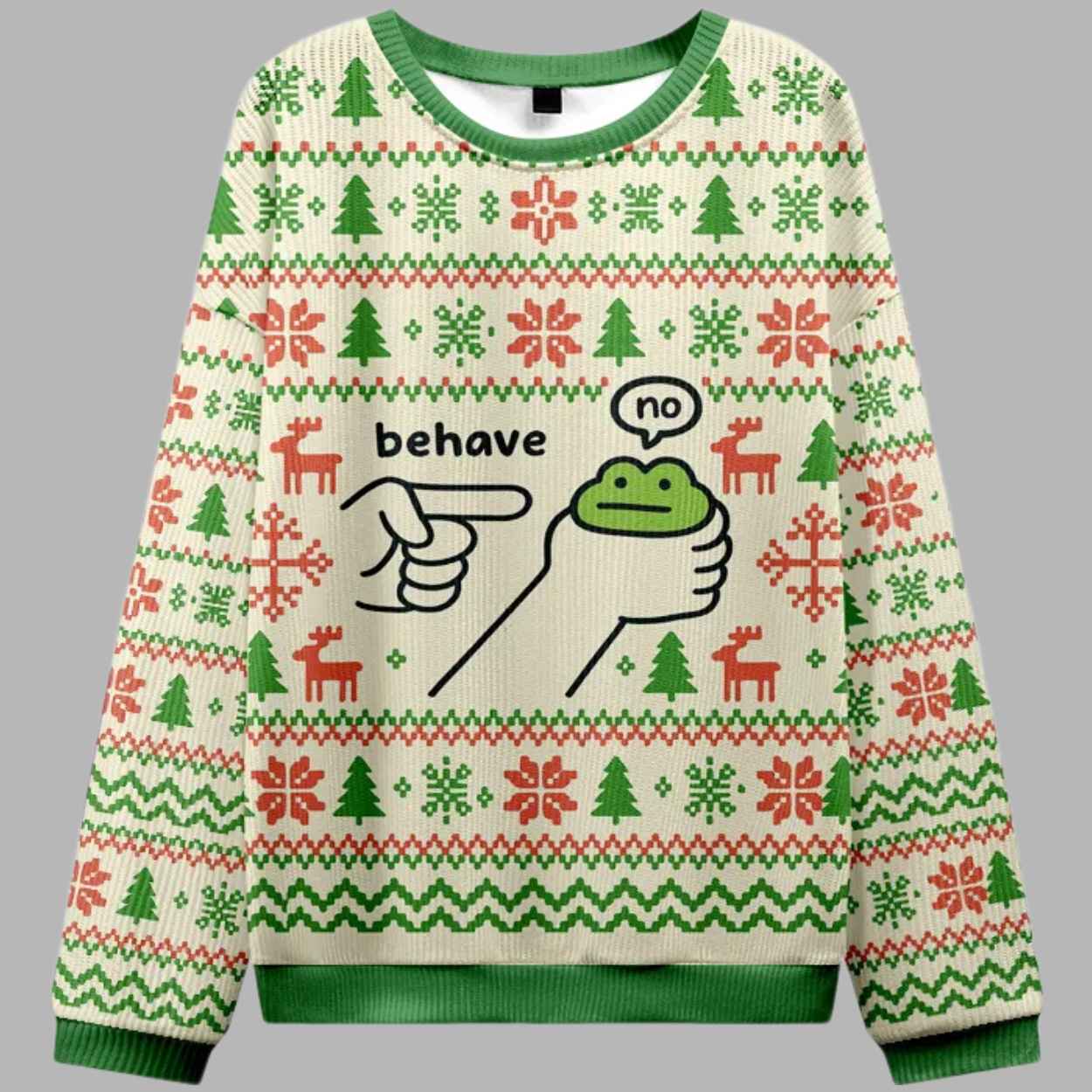 Frog Behave No Ugly Christmas Sweater 1 Frog Behave No Ugly Christmas Sweater 2
