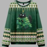 Funny Christmas Tree Cat Christmas Ugly Sweater