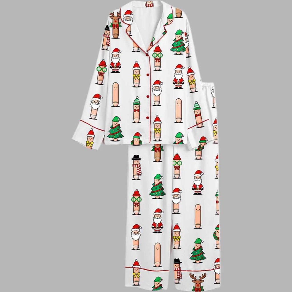 Funny Christmas Vibes Inappropriate Peni Balls Pajama Set 2