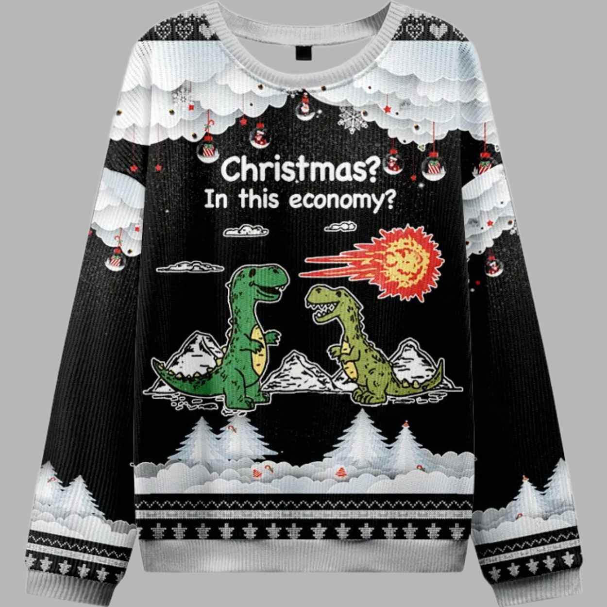 Funny Dinosaur Christmas In This Economy Christmas Ugly Sweater 2 Funny Dinosaur Christmas In This Economy Christmas Ugly Sweater 2