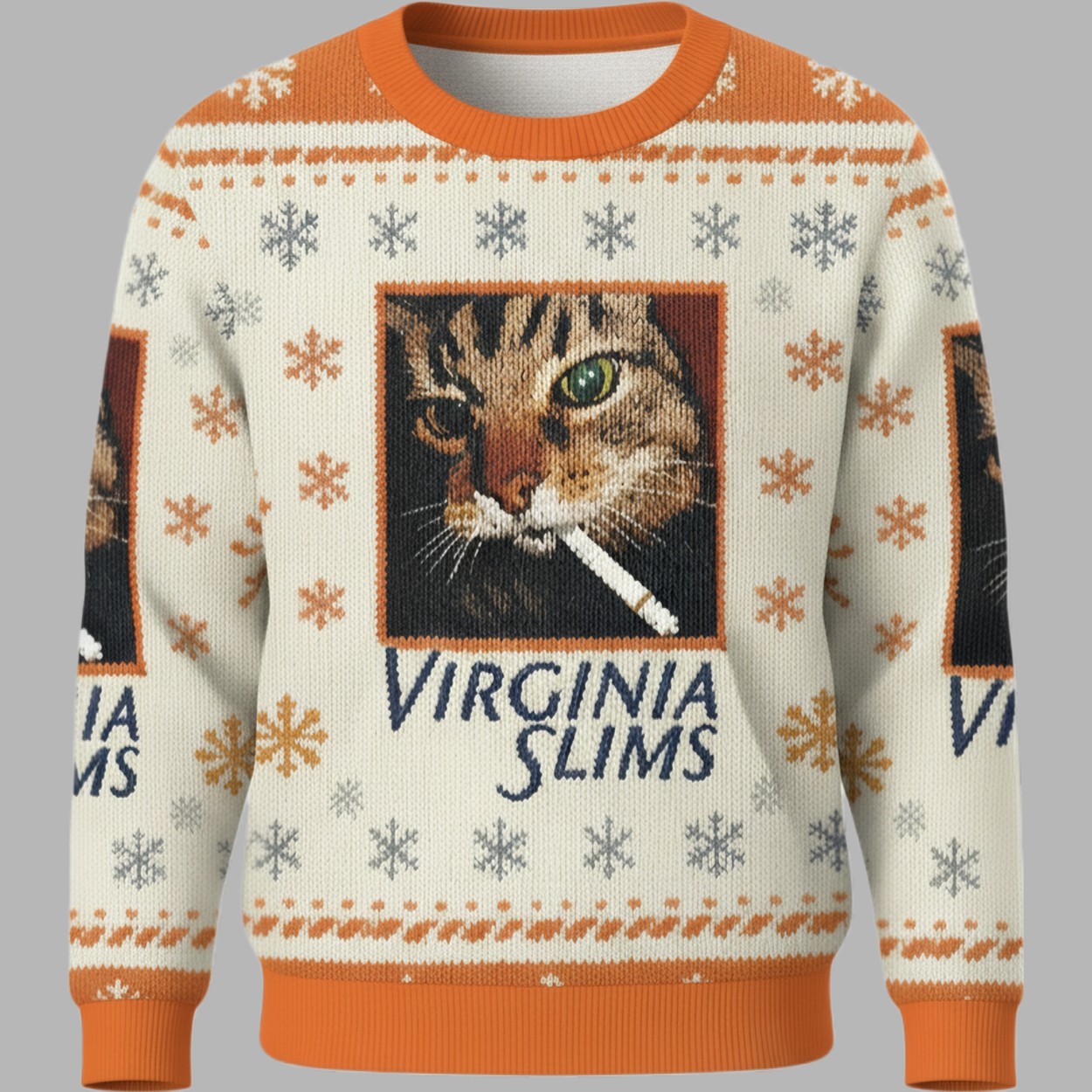 Funny Smoking Cat Christmas Ugly Sweater 1 Funny Smoking Cat Christmas Ugly Sweater 1