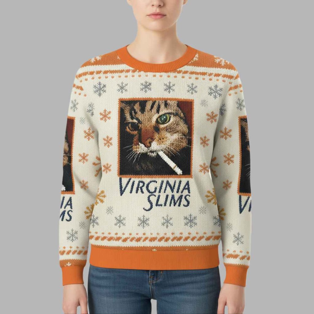 Funny Smoking Cat Christmas Ugly Sweater 2 Funny Smoking Cat Christmas Ugly Sweater 2