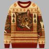 Funny Smoking Cat Meme Ugly Christmas Sweater
