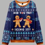 Gingerbread's Icing Emergency Christmas Ugly Sweater