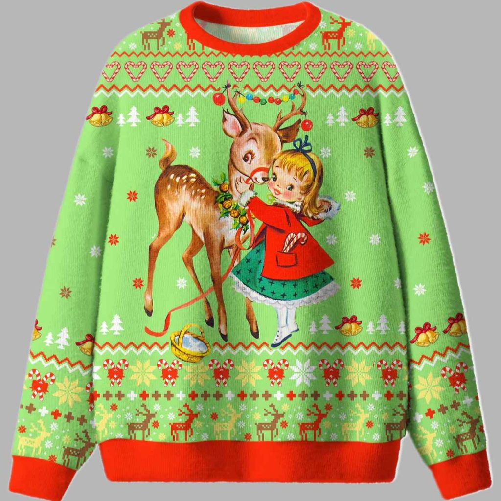 Girl Reindeer Ugly Christmas Sweater 2 Girl Reindeer Ugly Christmas Sweater 2