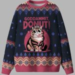 Goddammit Donut Ugly Christmas Sweater