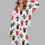 Golden Girls Watercolor Silky Satin Pajama Set