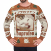Ibuprofen Meme Cat Ugly Christmas Sweater