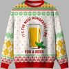 Its The Most Wonderful Time For A Beer Ugly Christmas Sweater 1