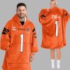 Ja'Marr Chase 1 Cincinnati Football Unisex Blanket Hoodie 6 Ja'Marr Chase 1 Cincinnati Football Unisex Blanket Hoodie