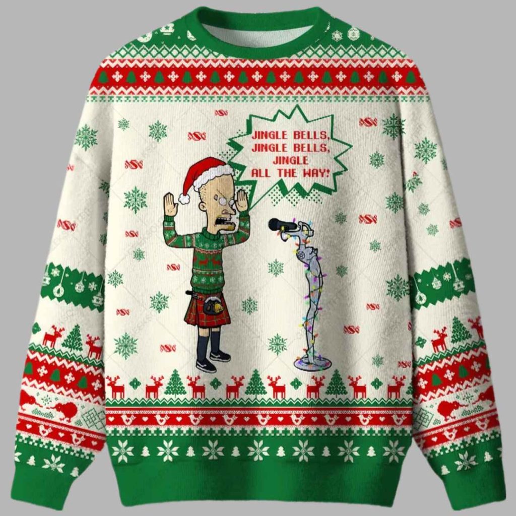 Jingle All The Way Ugly Christmas Sweater Jingle All The Way Ugly Christmas Sweater