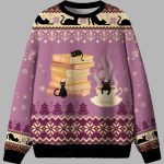 Just a Book Loving Ca Ugly Christmas Sweater