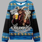 Krampus Drinking Beer Christmas Ugly Sweater