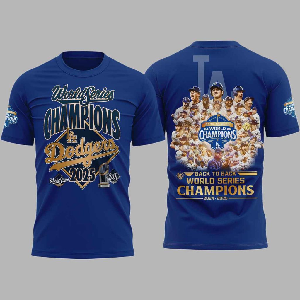 LA Dodgers 2025 World Series Back To Back Shirt 3 LA Dodgers 2025 World Series Back To Back Shirt 3