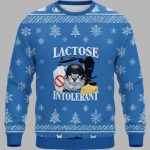 Lactose Intolerant Funny Cat Meme Christmas Ugly Sweater