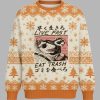 Live Fast Eat Trash Christmas Ugly Sweater 1
