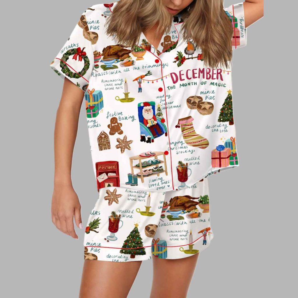 Loveliest Time Of Year Silky Satin Pajama Set 5