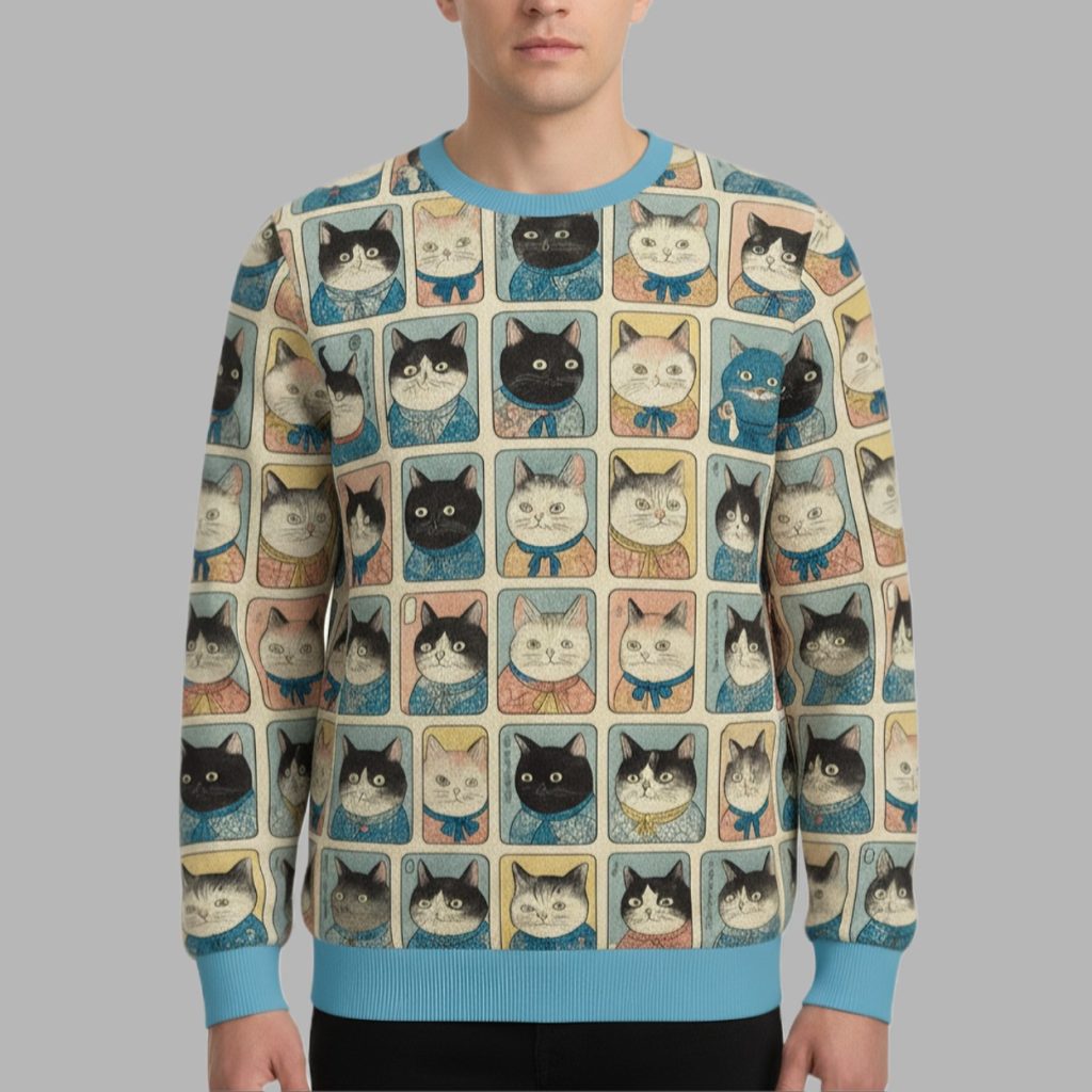 Many Cats Are Watching You Christmas Ugly Sweater 2