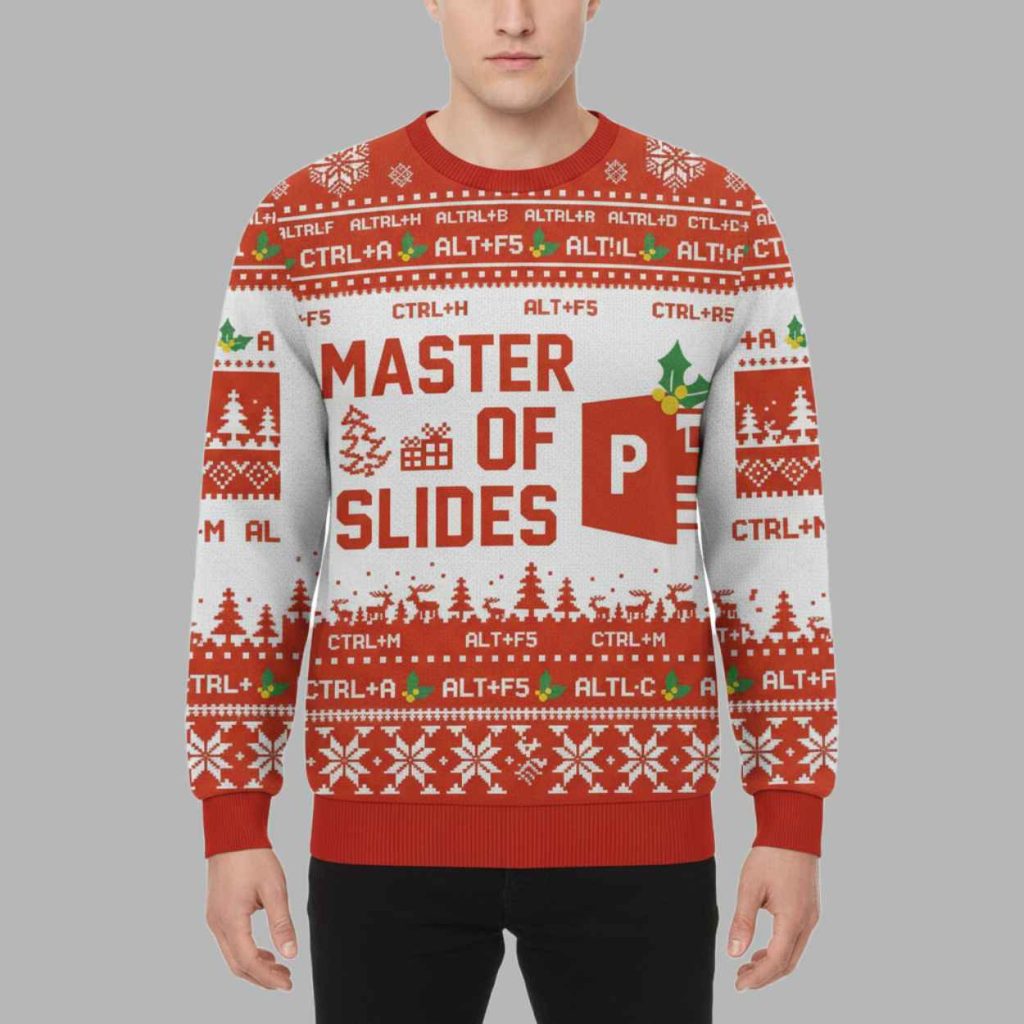 Master Of Slides Powerpoint Christmas Ugly Sweater 2
